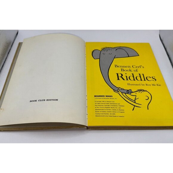 Bennett Cerfs Book Of Riddles W/ Illustrations By Roy McKie Hardcover Beginner - Picture 2 of 9